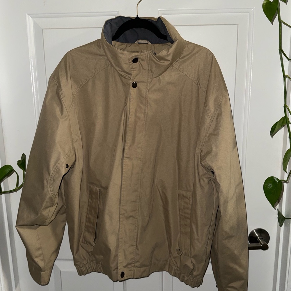 Men's XL Vintage Tan Windbreaker Jacket